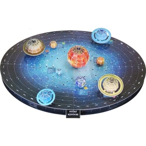 146Pcs 3D Solar System Puzzle Set Planet Board Game Paper DIY Jigsaw Learning & Education Science Toy Kids Birthday Gift