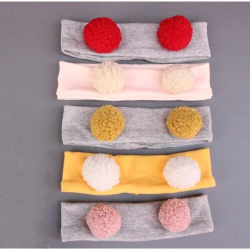 2020 Korea Ball Head Hoop Girls Headband Plush ball Cute Girl Bear Ear Hair Decoration Headdress Accessories