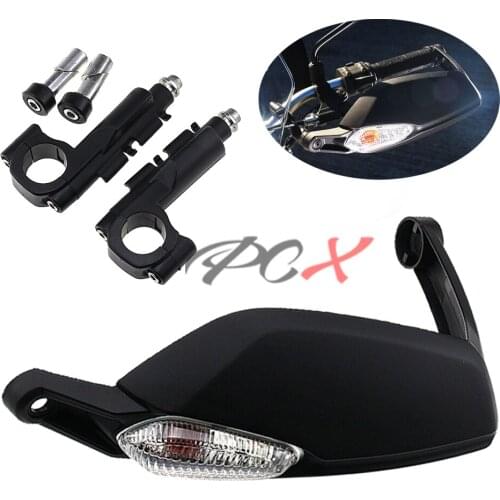 Right Brake Side Left Clutch Side HandGuard Handlebar For DUCATI Hypermotard 820/ Hyperstrada 821 2013 2014 2015 with Light
