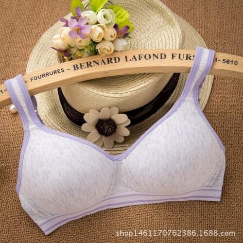 Developmental cotton student underwear without steel ring cotton underwear girl sports bra 12~18 Year Old