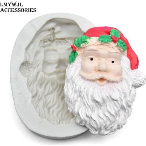 Christmas Series Jewelry Decoration Baking Resin Mold DIY Production of Santa Epoxy Desktop Ornaments Silicone Mold for Jewelry