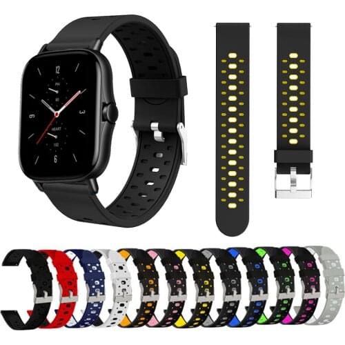 20MM Replacement Silicone Strap For Huami Amazfit GTS 2 2E 2 Mini Smartwatch Sport Bracelet For Haylou LS02 Watchband Ремешок