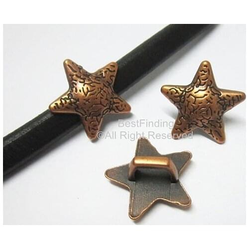 Licorice findings Antique copper Licorice Sea star licorice leather findings