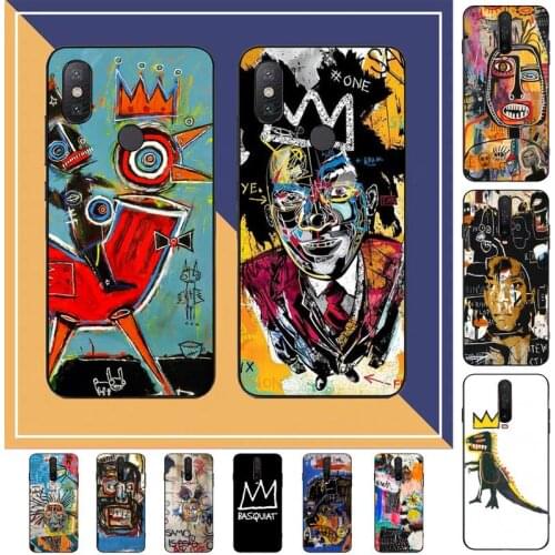 TOPLBPCS Jean-Michel Basquiat Art Graffiti Fashion Phone Case for Redmi Note 8 7 9 4 6 pro max T X 5A 3 10 lite pro