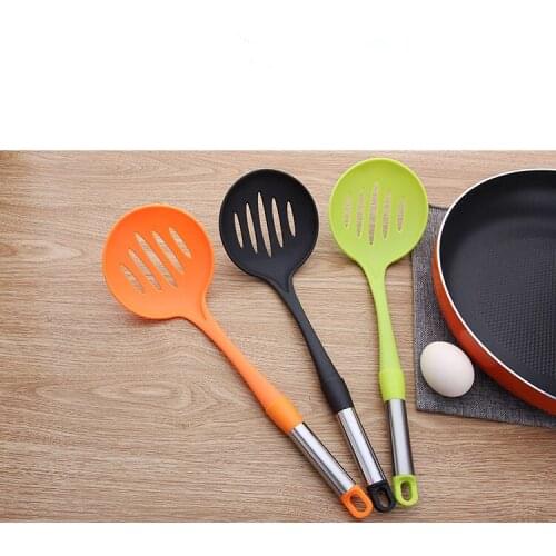 1PC 35cm Cooking Shovels Vegetable Strainer Scoop Nylon Spoon Large Colander Soup Filter Kitchen Tools KX 233