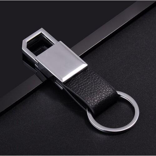 10 Pcs/lot New Brand Accessories Cool Gentle Men Business Creative Waist Hanging Keychains Cars Leather Key Rings High End A088