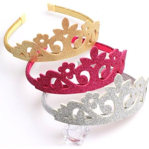 12pcs Fashion Royal Glitter Tiaras Hairbands Cutout Crown Hair Sticks Headbands Princess Party Headwear Girls Hair Accessories