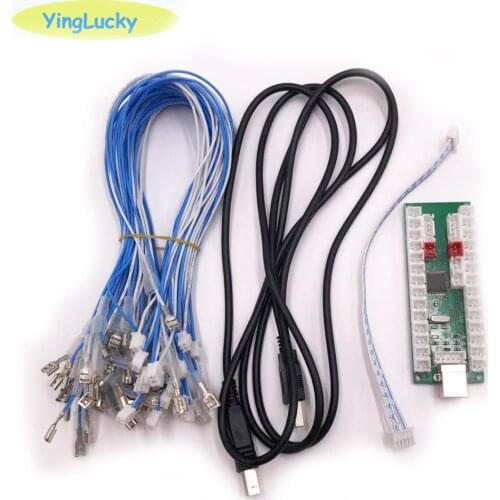 2 Players PS 2/PS 3/PC/ pcb Arcade Joystick USB Arcade Joystick USB Encoder board To PC Arcade Sanwa Joystick for Arcade DIY Kit