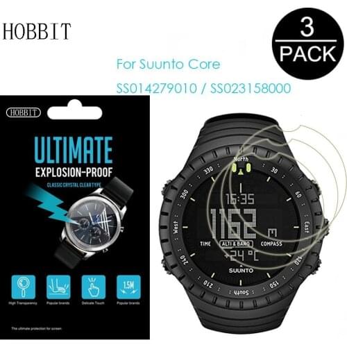 3Pack Clear Shiled Film For SUUNTO Core SS014279010 SS23158000 Mens Sporting Watch LCD Explosion-proof Screen Protector Cover