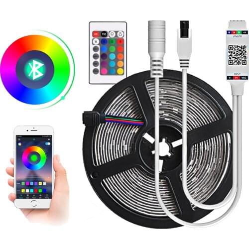 5M/10M/15M/20M LED Strip Light 12V SMD 2835 RGB Bluetooth Remote Control Ribbon Tape Lights Home TV Background Decoration Lamps