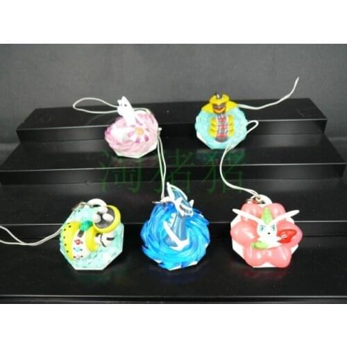 5pcs/set Original Pokemon Pearl Diamond Pluto Dragon Gadget Pendant Charm Charm Toy
