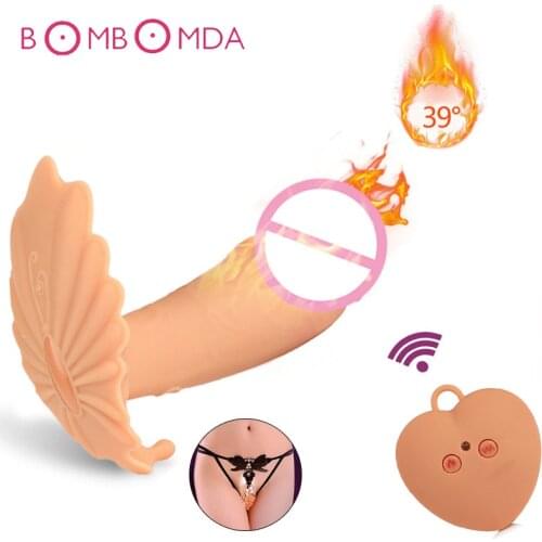 7 Speeds Female Wearable Vibrators With Remote Control Masturbation Realistic Dildo Massager Heating Vibrator Sex Toy For Woman