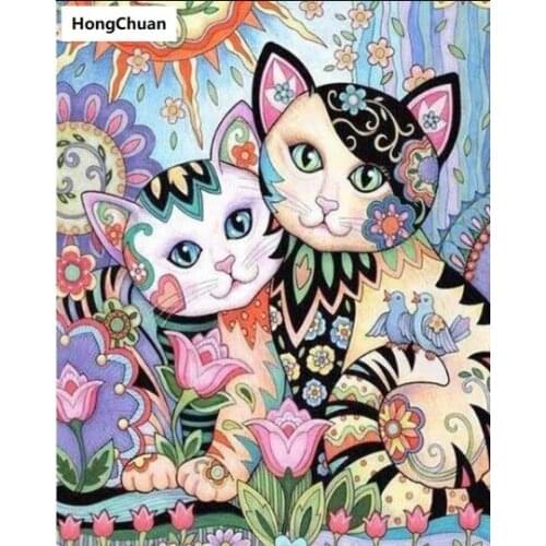 Diamond embroidery, scenery cat, 5d diamond painting square, round diamond inlay, rhinestone picture cross stitch, new year gift