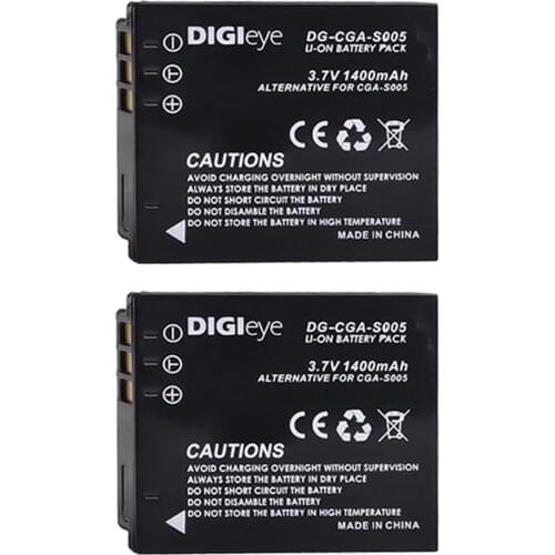 2X CGA-S005 S005E DMW-BCC12 Battery for Panasonic Lumix DMC-FS1 FS2 FX1 FX3 FX8 FX9 FX10 FX12 FX50 FX100 DMC-LX1 LX2 LX3