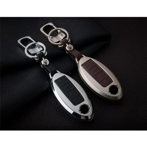 Zinc alloy Car Key Case For Nissan Versa Maxima Altima Rogue Armada Sentra Murano Infiniti FX35 QX60 Remote Cover Keys Bag
