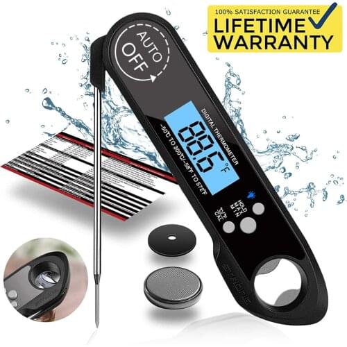 AIRMSEN Digital Food Thermometer Electronic Kitchen Thermometer Meat Water Milk BBQ Oven Waterproof Thermometer Cooking Tools