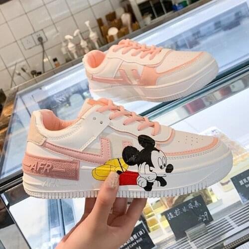Disney children boys and girls cartoon Mickey Mouse non-slip casual shoes adult men and women sports shoes student running shoes