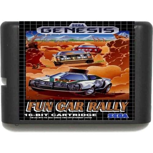 Fun Car Rally 16 bit MD Game Card For Sega Mega Drive For Genesis