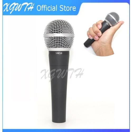 Classic Wired Handheld Microphone SM58 SM58LC SM 58 Vocal Karaoke Dynamic Cardioid Mic with Clip Leather Packing Bag