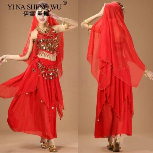 Belly Dance Indian Dance Costumes for Women Bollywood Indian Egyptian Belly Dress Dance for Adults Women Practice Set Brand New