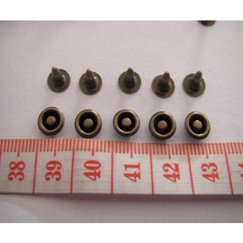 Free shipping 7mm brass jeans rivet for jeans plating antique brass jeans button nail 200set