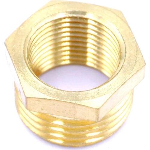 Brass Reducer 1/2" BSP Male Thread to 3/8" BSP Female Thread Reducing Bush adapter Fitting Gas Air Water Fuel