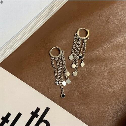 Miuoxion Wholesale Retro Chain Tassel Earrings Personality Fashion Jewelry For Women Feature Namour Charm Gift All Seasons