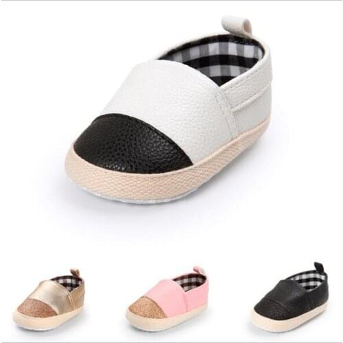 Fashion Baby PU Leather Shoes Spring Autumn Infant First Walkers Antislip Newborn Boys Girls Crib Shoes