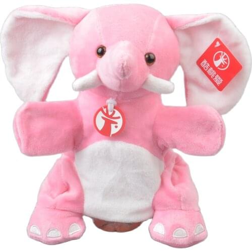 25cm Pink Color Elephant Stuffed Plush Soft Doll Animals DevelopToy Girls Baby Kids Hands Puppets Birthday Gift
