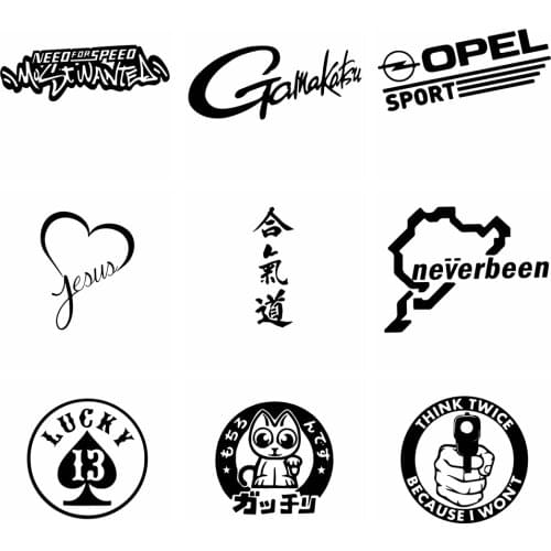 Cartoon Words Pattern Japanese Car Stickers Funny Wrap Vinyl Decal Personality Waterproof Car-styling Cars Accessories