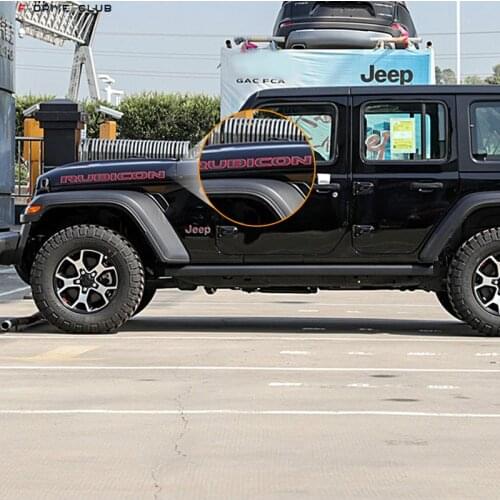 Car Engine Hood Garland Alphabet Stickers Exterior Decoration Modification for Jeep JK JL Wrangler 2007-2021 RUBICON Stickers