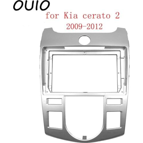OUIO 9 inch car dashboard Double Din DVD frame decoration kit dashboard panel suitable for Kia cerato 2 2009-2012 frame