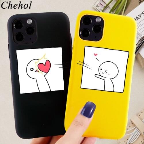 Couple Phone Cases for IPhone 12 SE 11 Pro X XS MAX XR 8 7 6s Plus Case Fashion Soft Silicone Fitted Box Back Covers Accessories