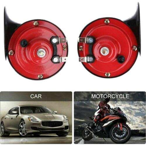 Pair 300DB 12V Universal Electric Snail Train Horn Super Loud Waterproof Horns Siren for Motorcycle Car Truck SUV Boat