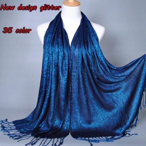 Plain Shimmer fashion printe solid color glitter viscose lurex long shawls muslim hijab winter wrap scarves/scarf 10pcs/lot