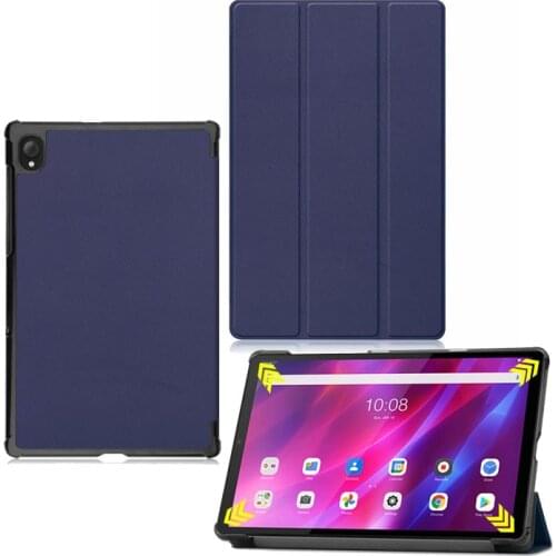 100PCS/Lot Luxury Tri-fold Hard Shell PU Cover For Lenovo Qitian Tab K10 TB-X6C6 Slim Folio Stand Leather Case 10.3