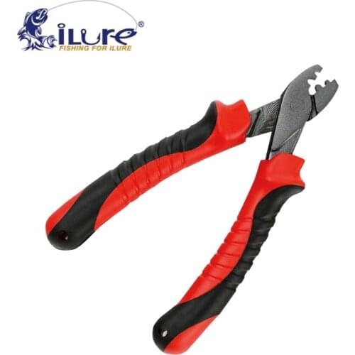 ILure Fishing Crimping Tools 150mm/230g Red Fishing Pliers High Carbon Steel Fishing Tackle