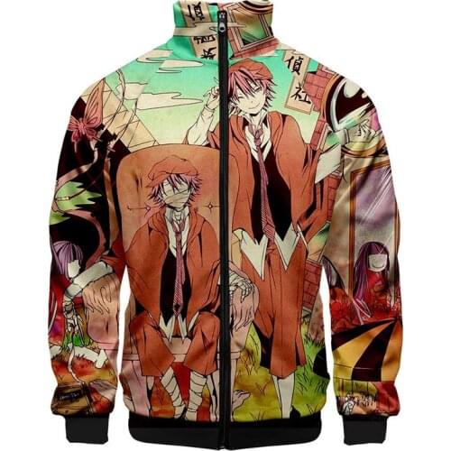Japan Bungo Stray Dogs 3d Stand Collar Hoodie Fashion Men Women Zipper Hoodies Jacket Long Sleeve Anime Harajuku Sweatshirt Tops