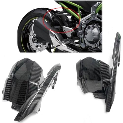Carbon Fiber Motorcycle Rear Fender with Chain Guard Cover Splash Mud Dust Guard Mudguard for KAWASAKI Z900 2017-2019