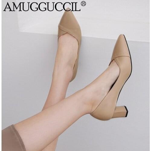 2020 New Plus Big Size 30-48 Black Yellow Apricot Fashion Sexy Mid Heel Female Lady Women Shoes Pumps D1323