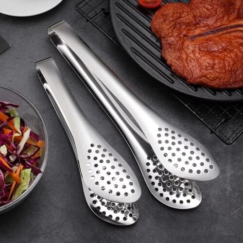 1Pcs 7/9/12 inch Multifunction Stainless Steel Baking Tool Food Tongs Non-stick BBQ Kitchen Cooking For Cake Steak Utensil tongs