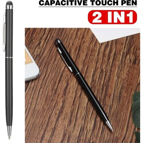 1pc Capacitive Touch Pen Black/ White/Silver/Red Metal Capacitive Screen Touch Stylus Pens Supplies