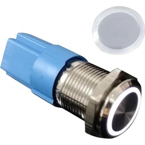 16mm Waterproof Self-Reset Metal Button Switch with High Brightness LED Light Auto Replacement Interior Parts Light Accessories