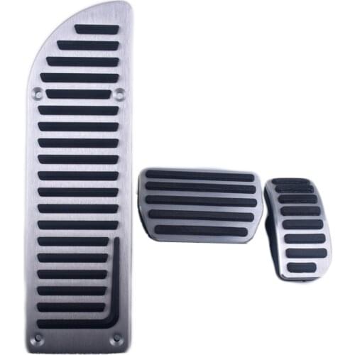 3pcs Aluminium Non Slip Foot Rest Fuel Gas Brake Pedal Cover For volvo XC60 S60 V70 XC70 S80 2015 2016 2017