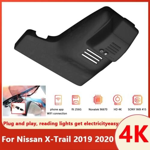 4K Easy to install Car DVR Video Recorder Dash Cam Camera For Nissan X-Trail 2019 2020 full hd 2160p Novatek 96670 + SONY MX415