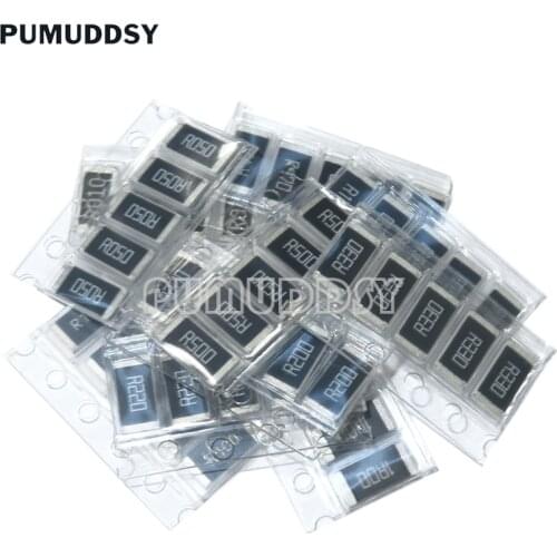 50PCS 1% 2512 SMD Resistor Samples kit 10ValueX5PCS=50pcs 1R00 R500 R470 R330 R220 R200 R150 R100 R050 R010
