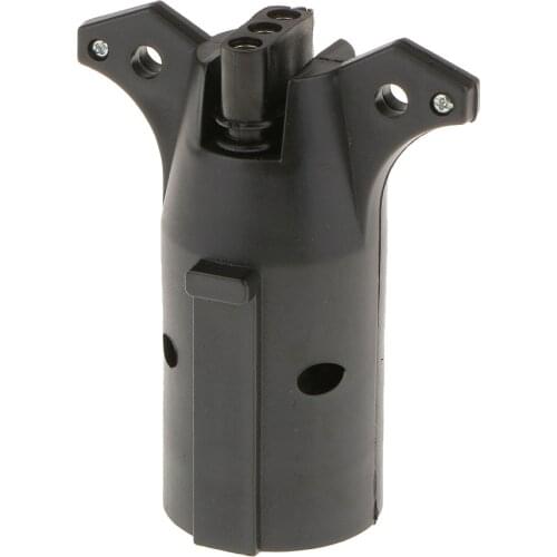 7 Way Round to 4 Way Pin Flat Trailer Adapter Plug Connector Converter for RV Boat