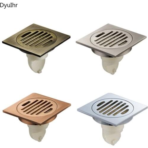 Bathroom accessories all copper deodorant thick cover core toilet sewer washing machine bathroom insect-proof floor drain