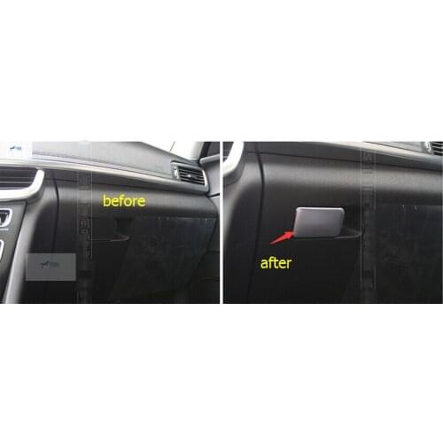 Yimaautotrims Auto Accessory Glove Box Handle Cover Copilot Storage Clasp Hand Bowl Sequins Trim Fit For KIA Optima K5 2016 ABS