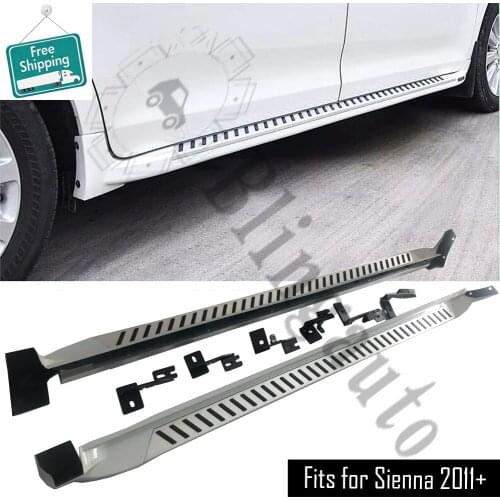 White running board fits for T.oyota Sienna 2011-2019 2Pcs left right side steps nerf bar car pedal side stairs side bar